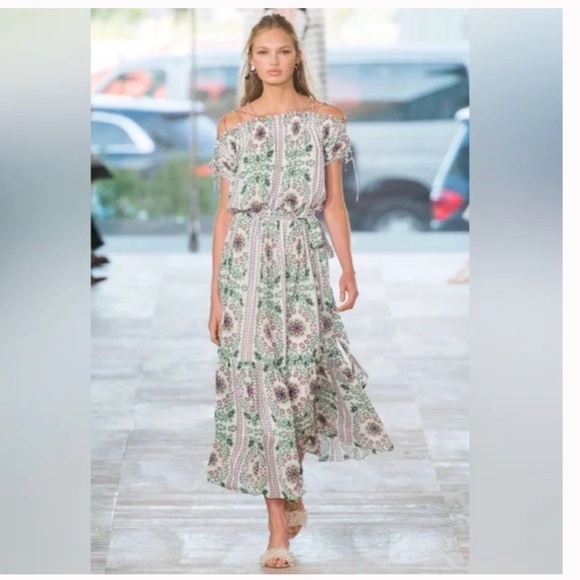 Tory Burch Asilomar Garden Party Asilomar Floral Dress sz 0 - Picture 2 of 7